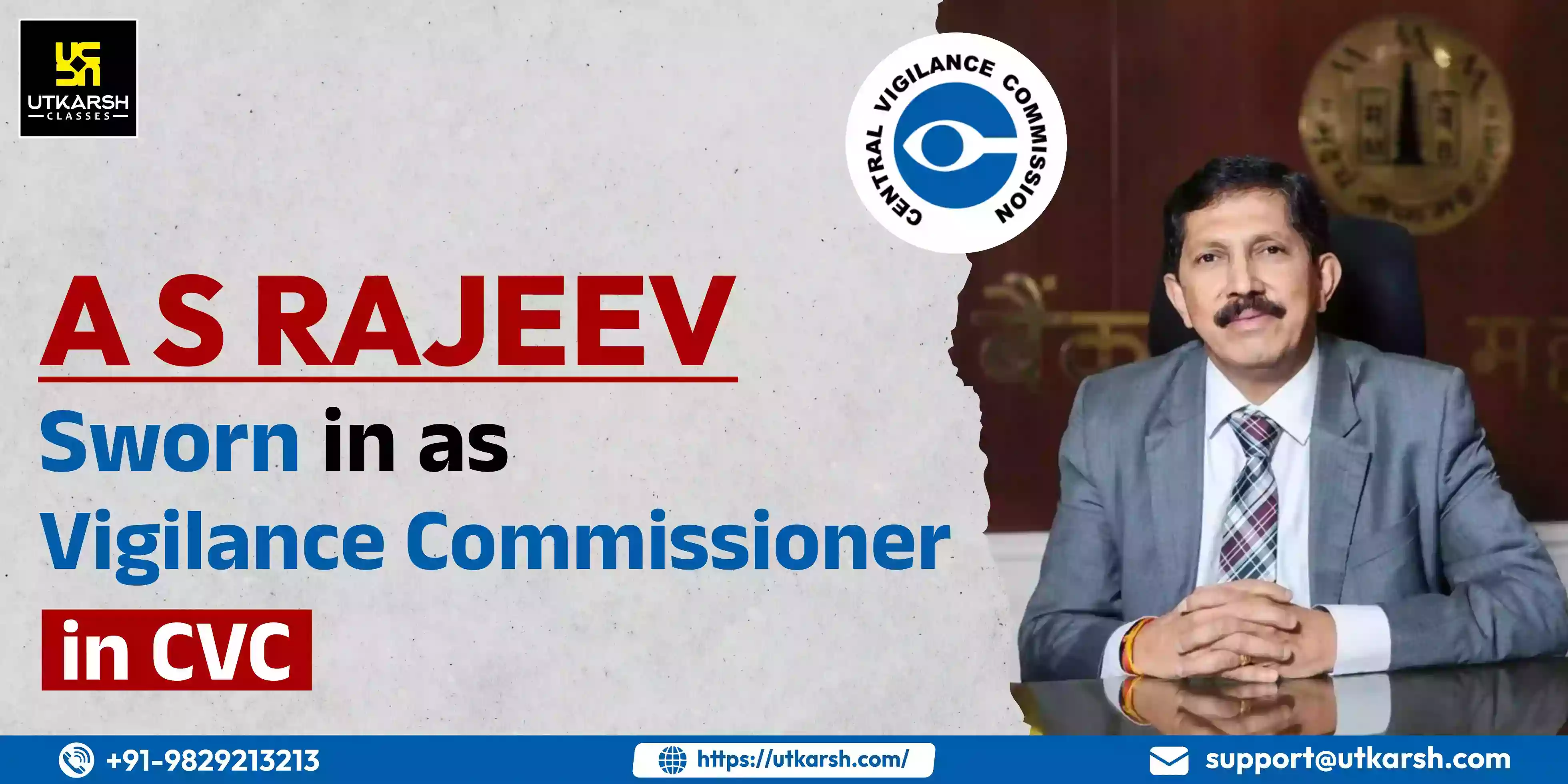 A S Rajeev sworn in as Vigilance Commissioner in CVC