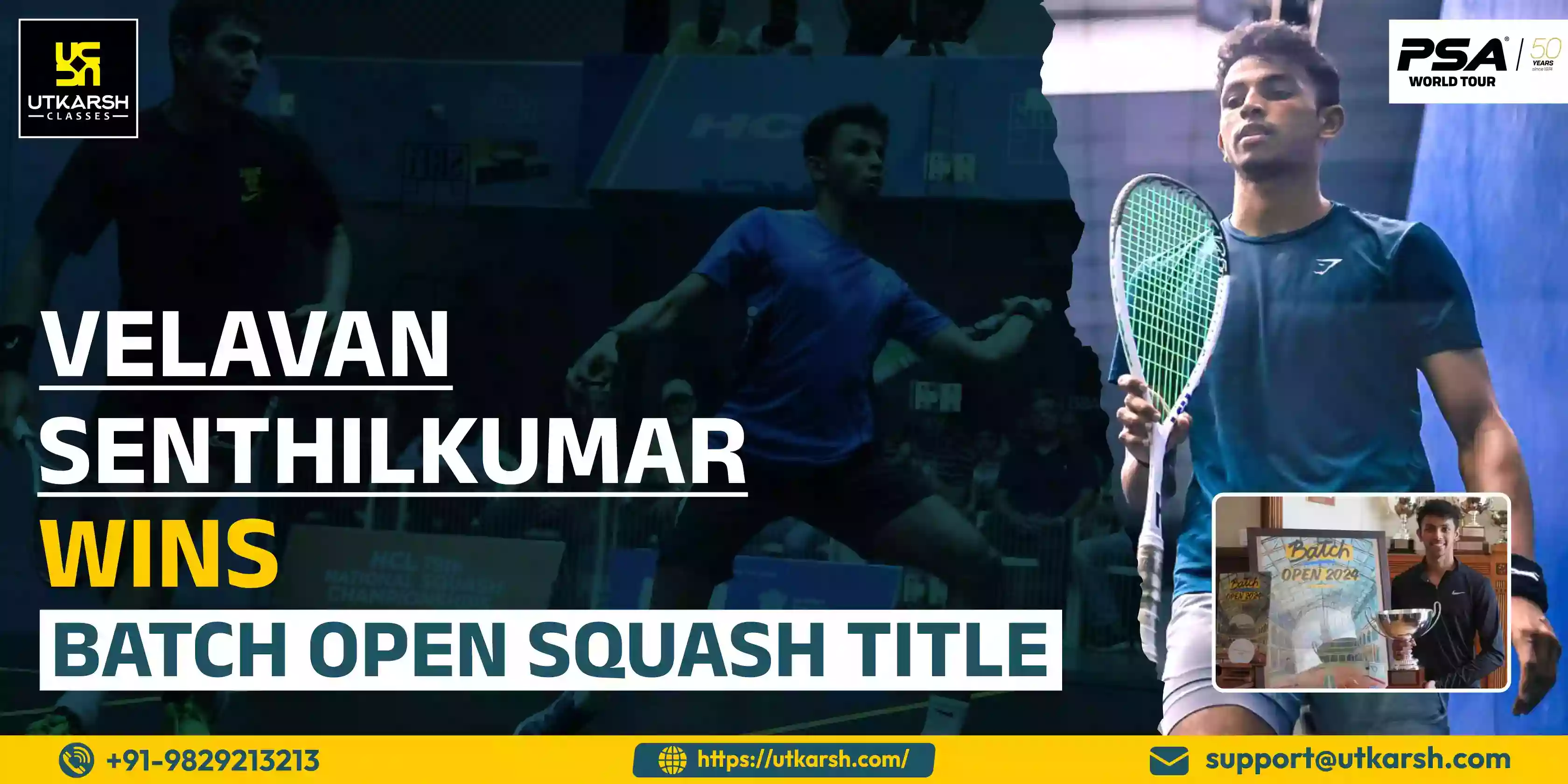 V Senthilkumar wins Batch Open Squash Title