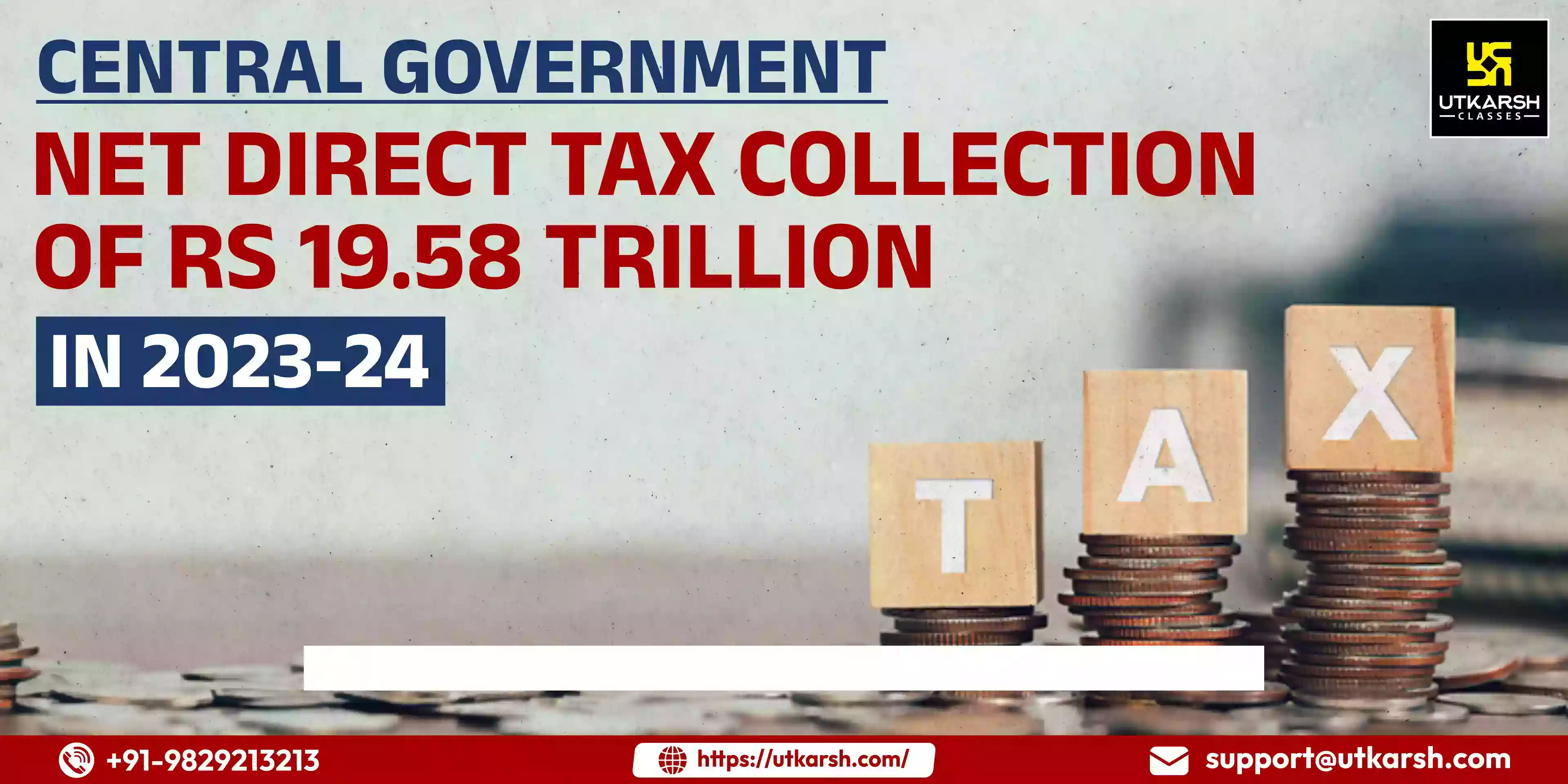 Central government net direct tax collection of Rs 19.58 trillion in 2023-24
