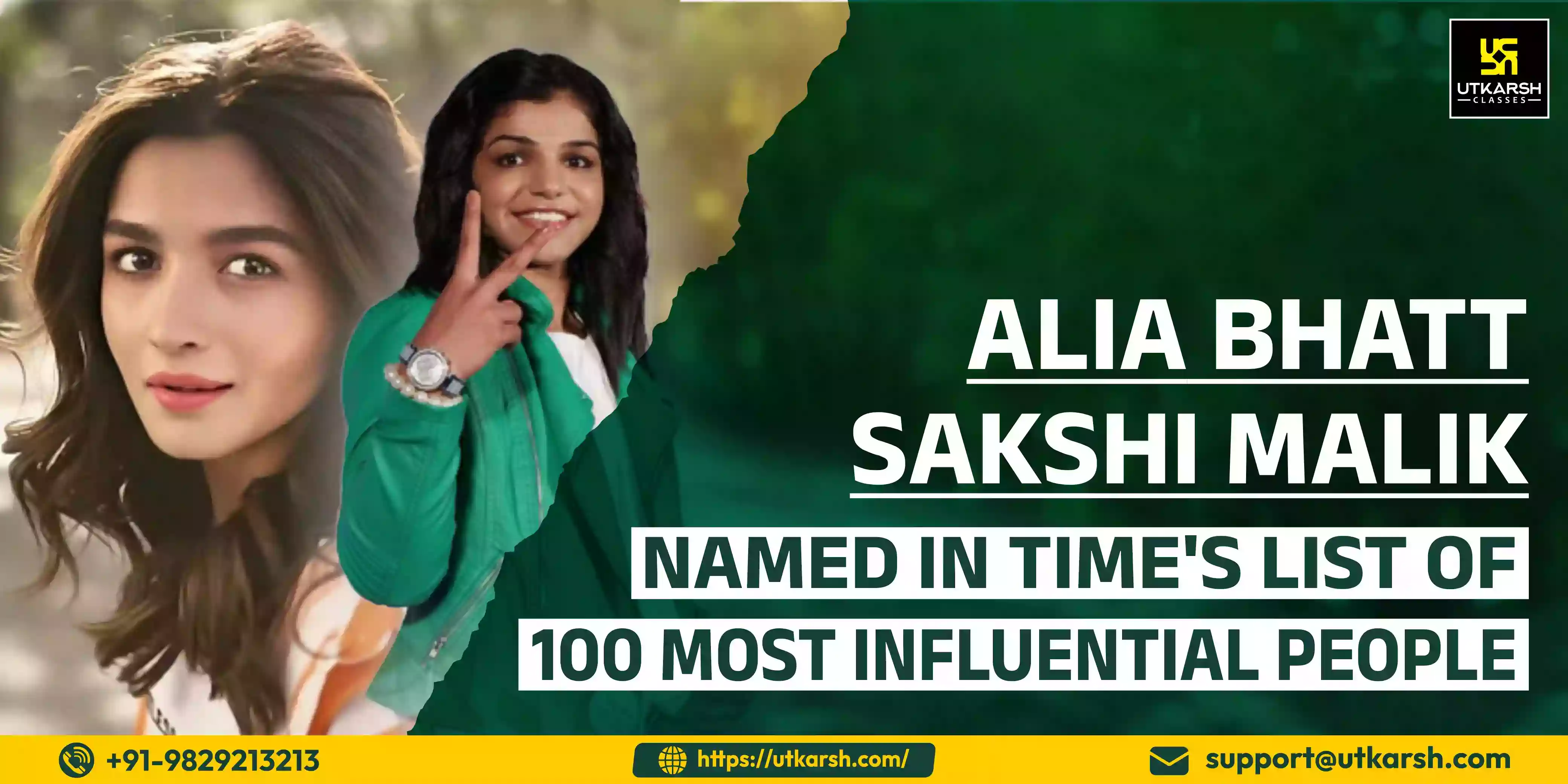 Alia, Sakshi Malik named in Time's list of 100 most influential people