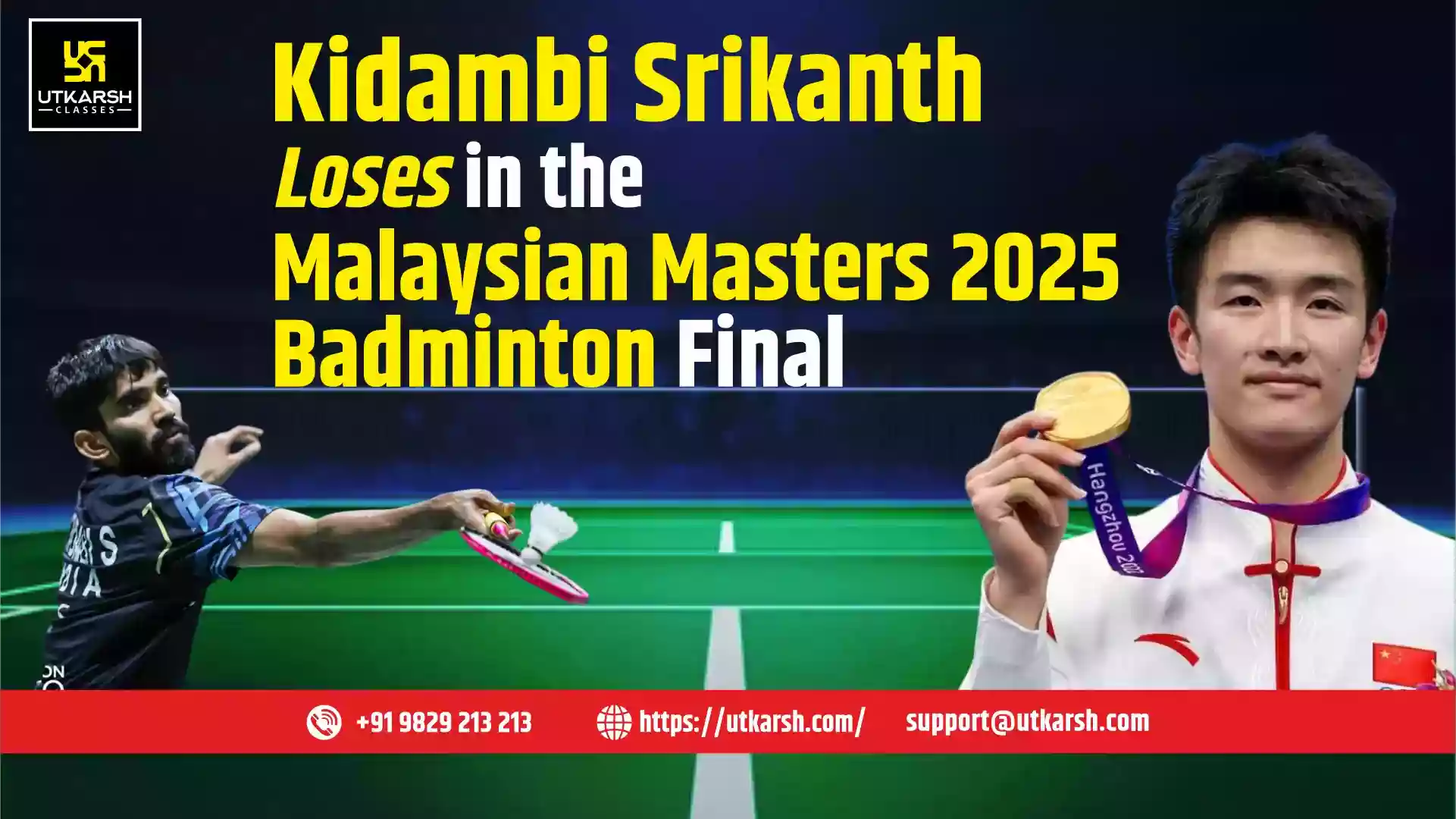 Kidambi Srikanth Loses in the Malaysian Masters 2025 Badminton Final