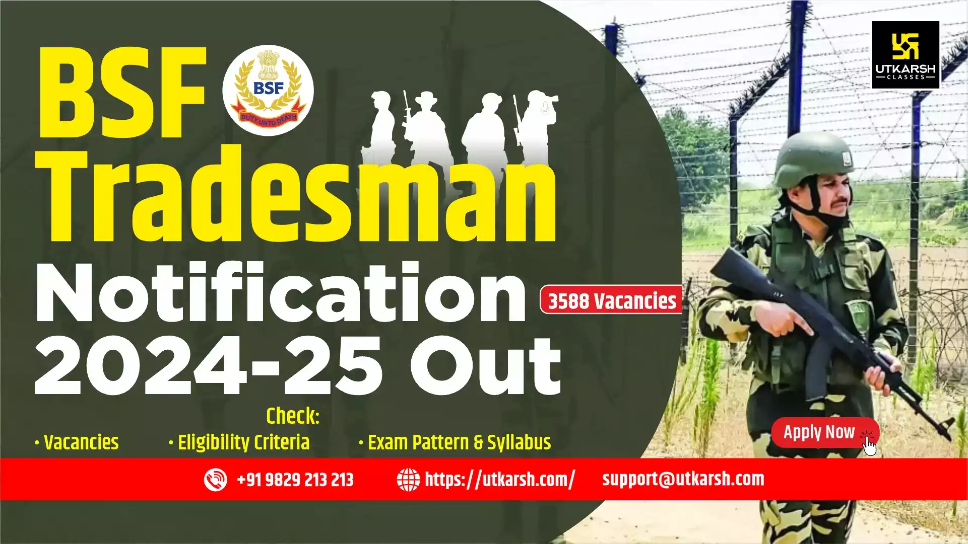 BSF Constable (Tradesman) Recruitment 2025 - Apply for 3588 Vacancies