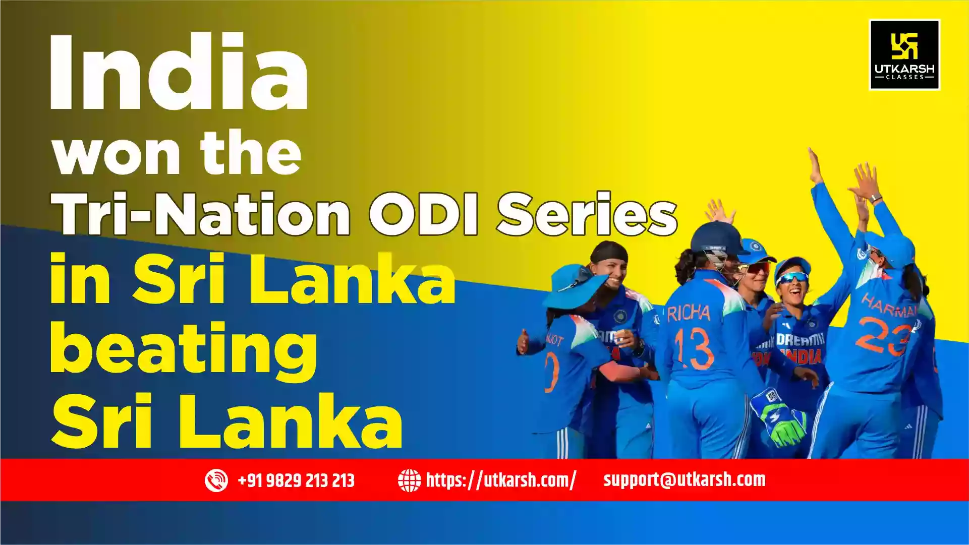 India won the Tri-Nation ODI Series in Sri Lanka beating Sri Lanka