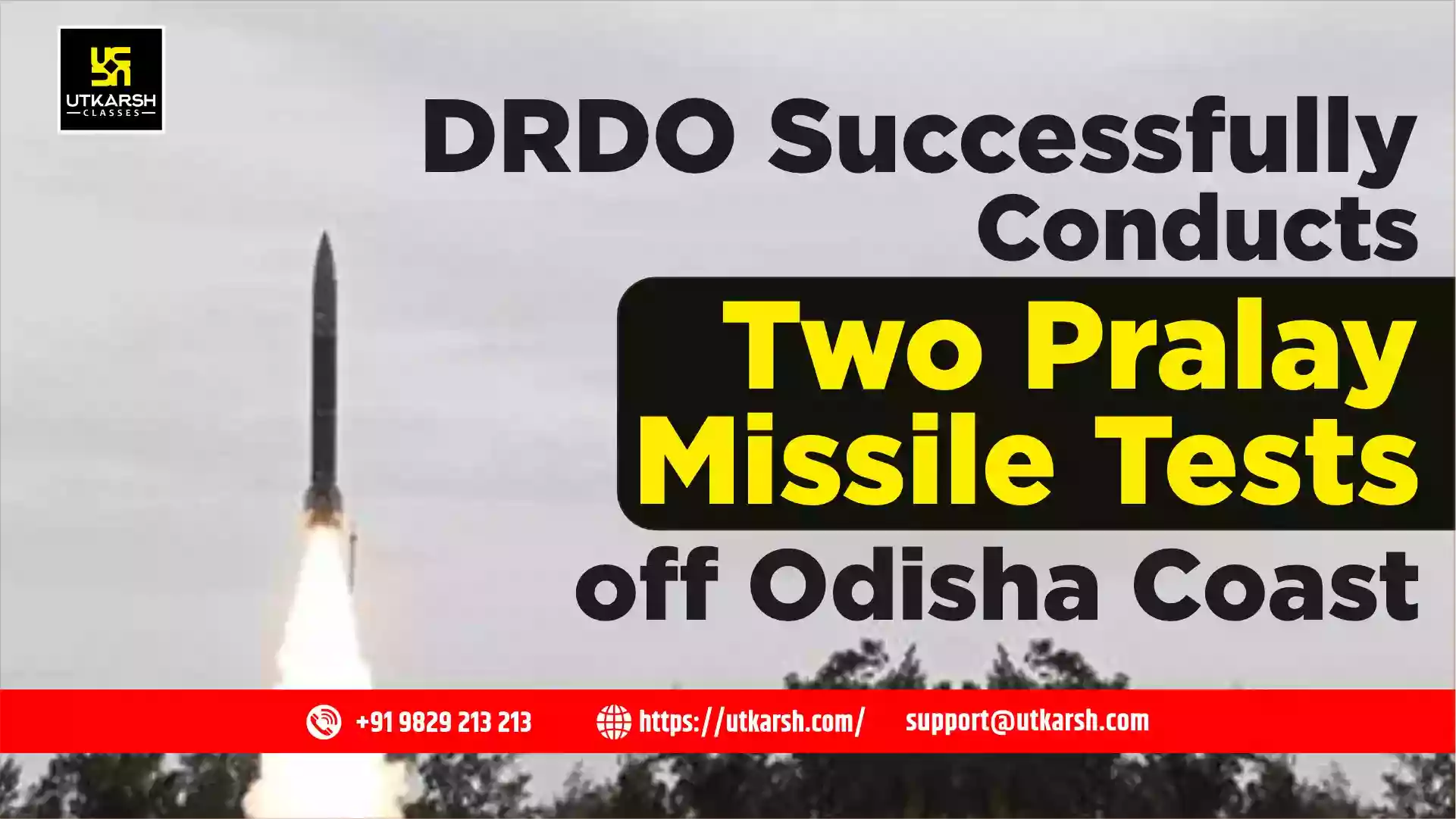 DRDO Successfully Conducts Two Pralay Missile Tests off Odisha Coast