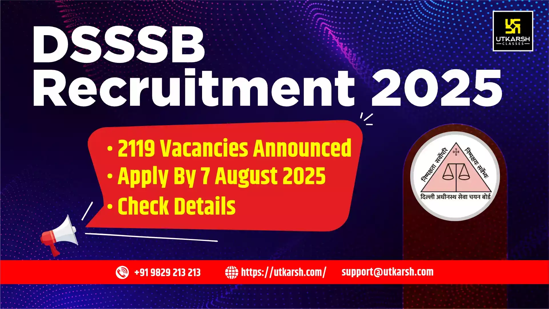 DSSSB Recruitment Notification 2025: Apply For 2119 Group B & C Posts
