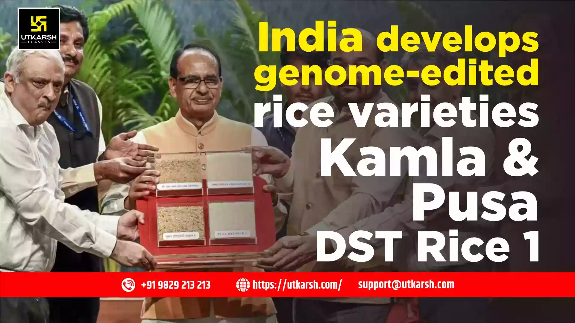 India develops genome-edited rice varieties Kamla & Pusa DST Rice 1