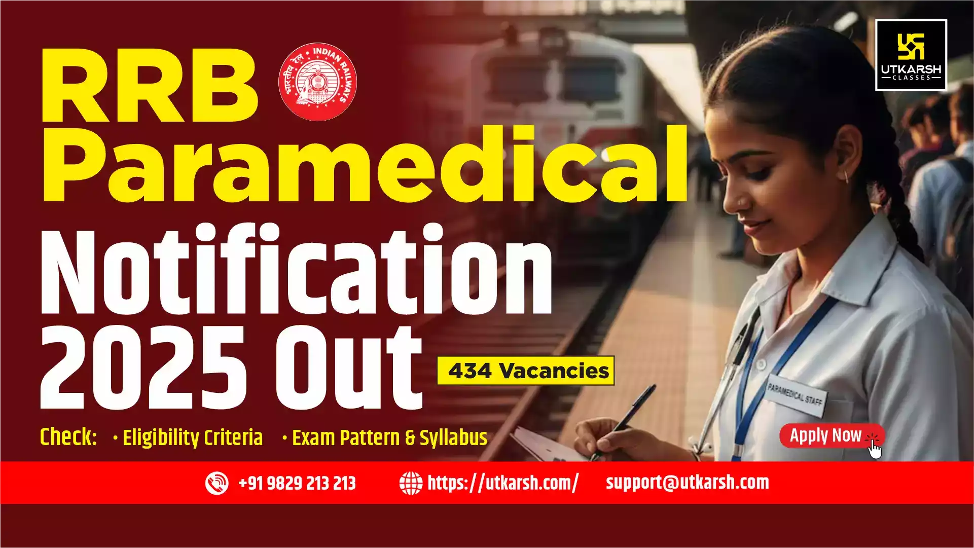 RRB Paramedical Recruitment 2025 - Apply Online for 434 Vacancies