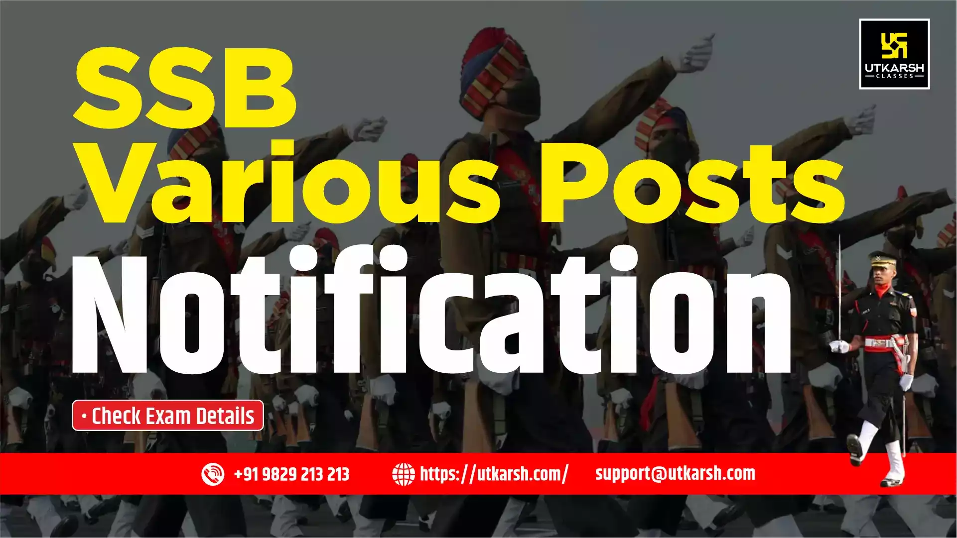 SSB Various Post Notification 2025: Check Exam Dates & Details