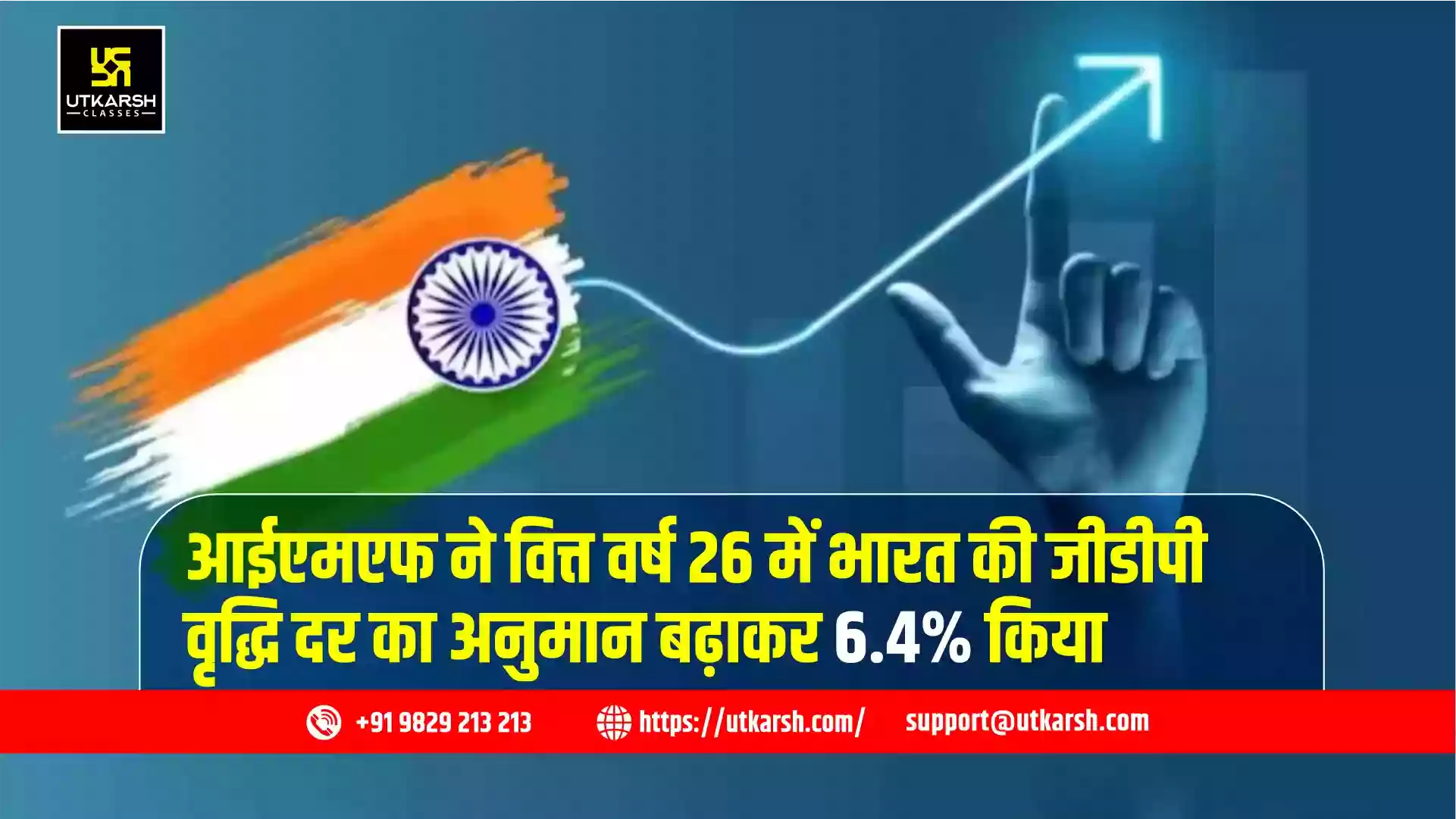 आईएमएफ ने जुलाई अपडेट में भारत की वित्त वर्ष 2025 की जीडीपी वृद्धि का अनुमान बढ़ाकर 6.4% किया