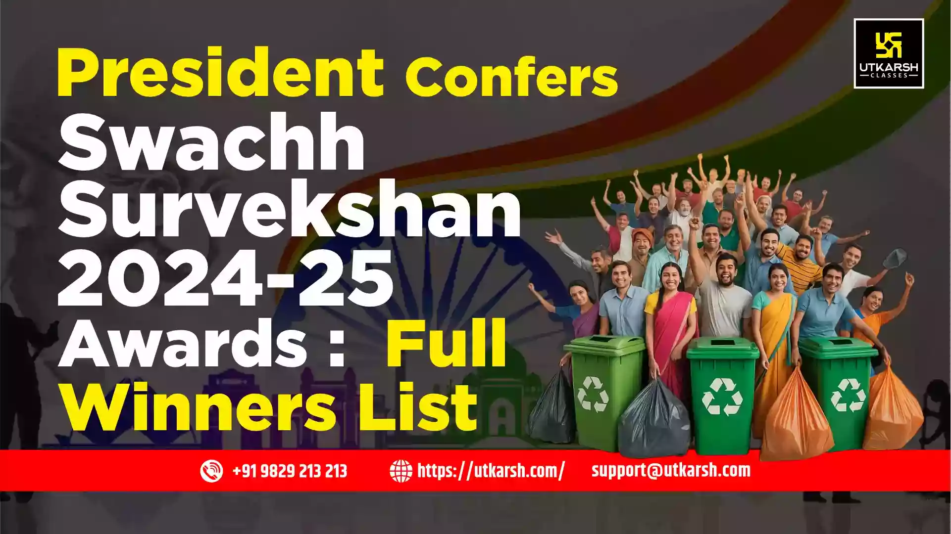 President Confers Swachh Survekshan 2024-25 Awards: Full Winners List