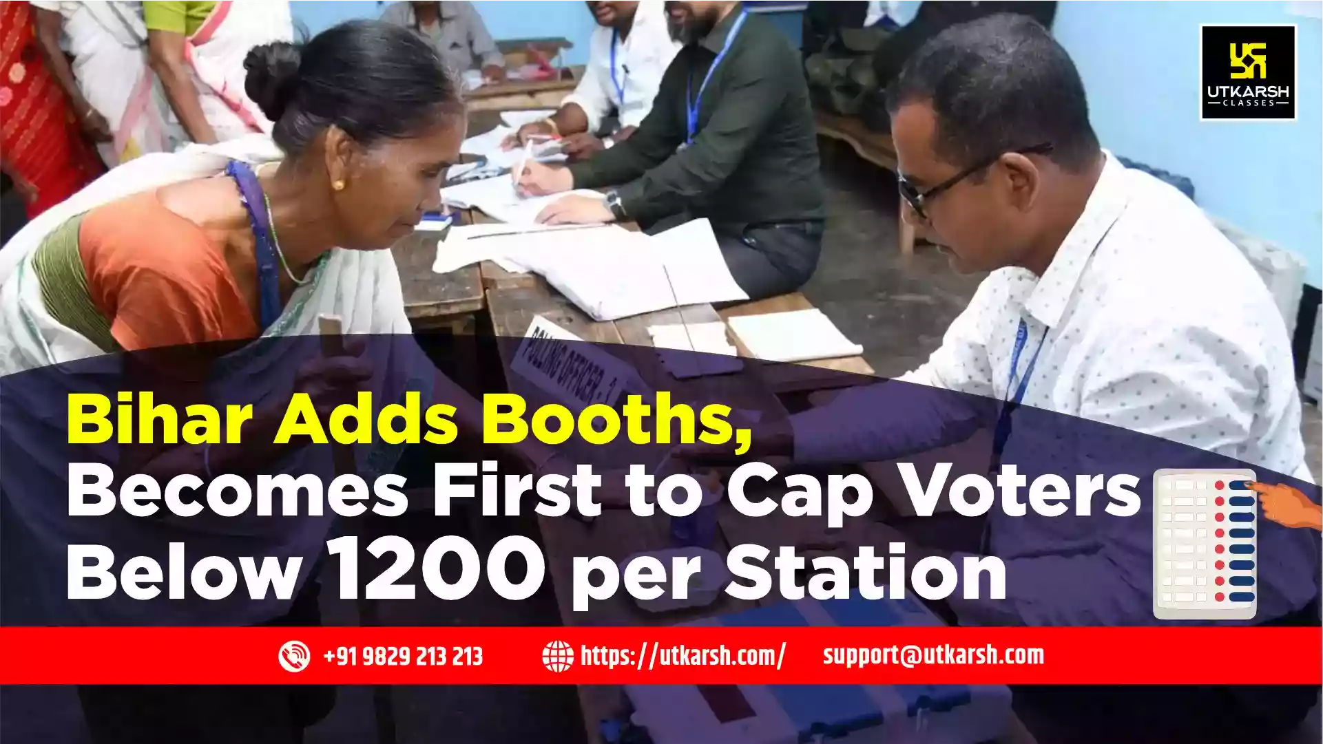 Bihar Adds Booths, Becomes First to Cap Voters Below 1200 per Booth