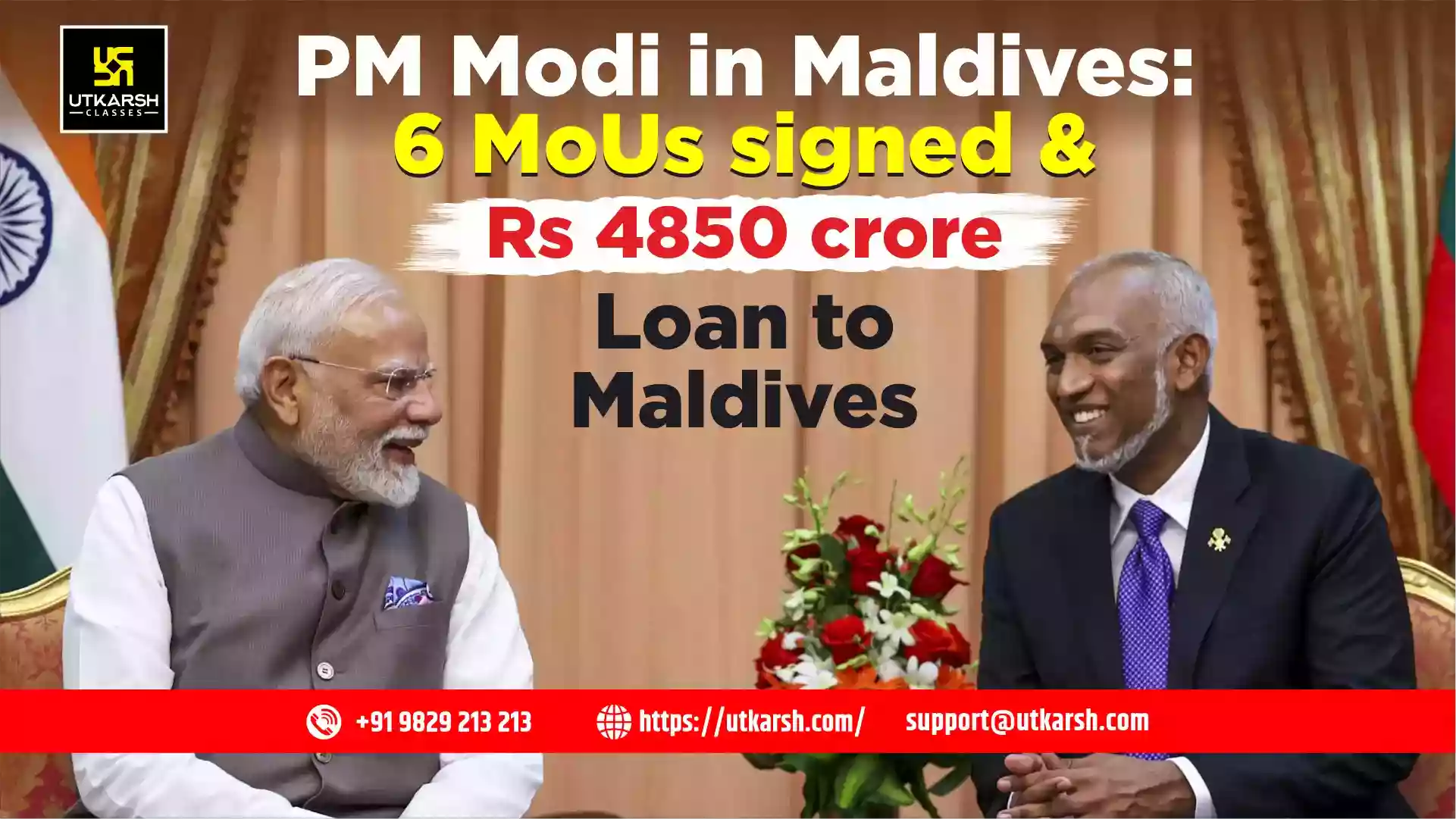 PM Modi in Maldives: 6 MoUs signed & Rs 4850 crore Loan to Maldives