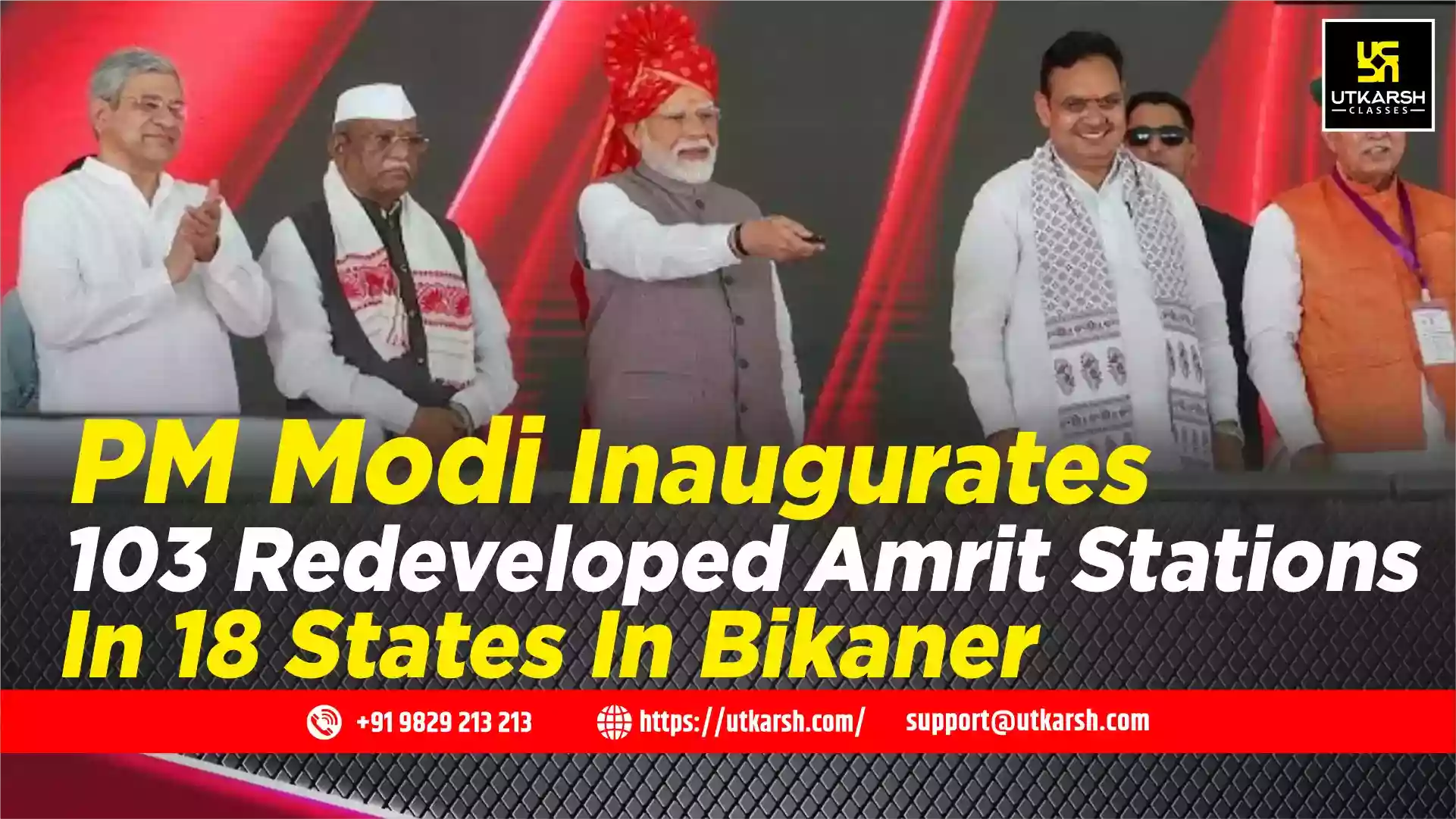 PM Modi inaugurates 103 redeveloped Amrit Stations in 18 States in  Bikaner