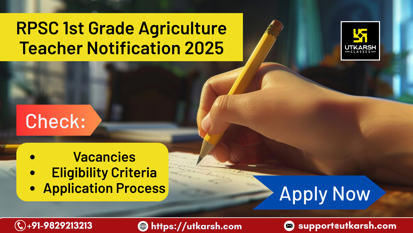 RPSC 1st Grade Agriculture Teacher Notification 2025: Check Exam Details