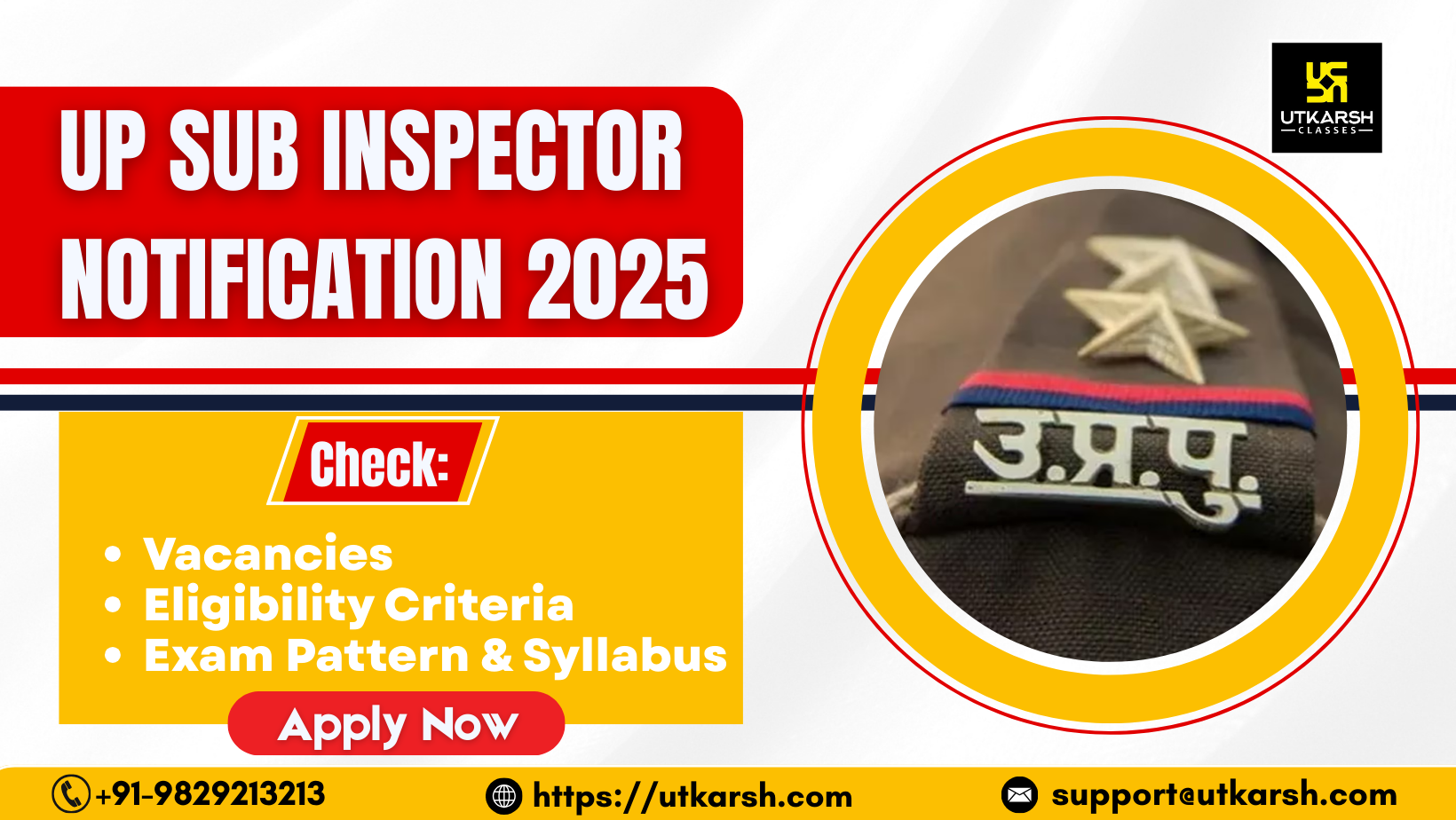UP SI Notification 2025 (Out): Check Exam Details & Apply For 4543 Posts