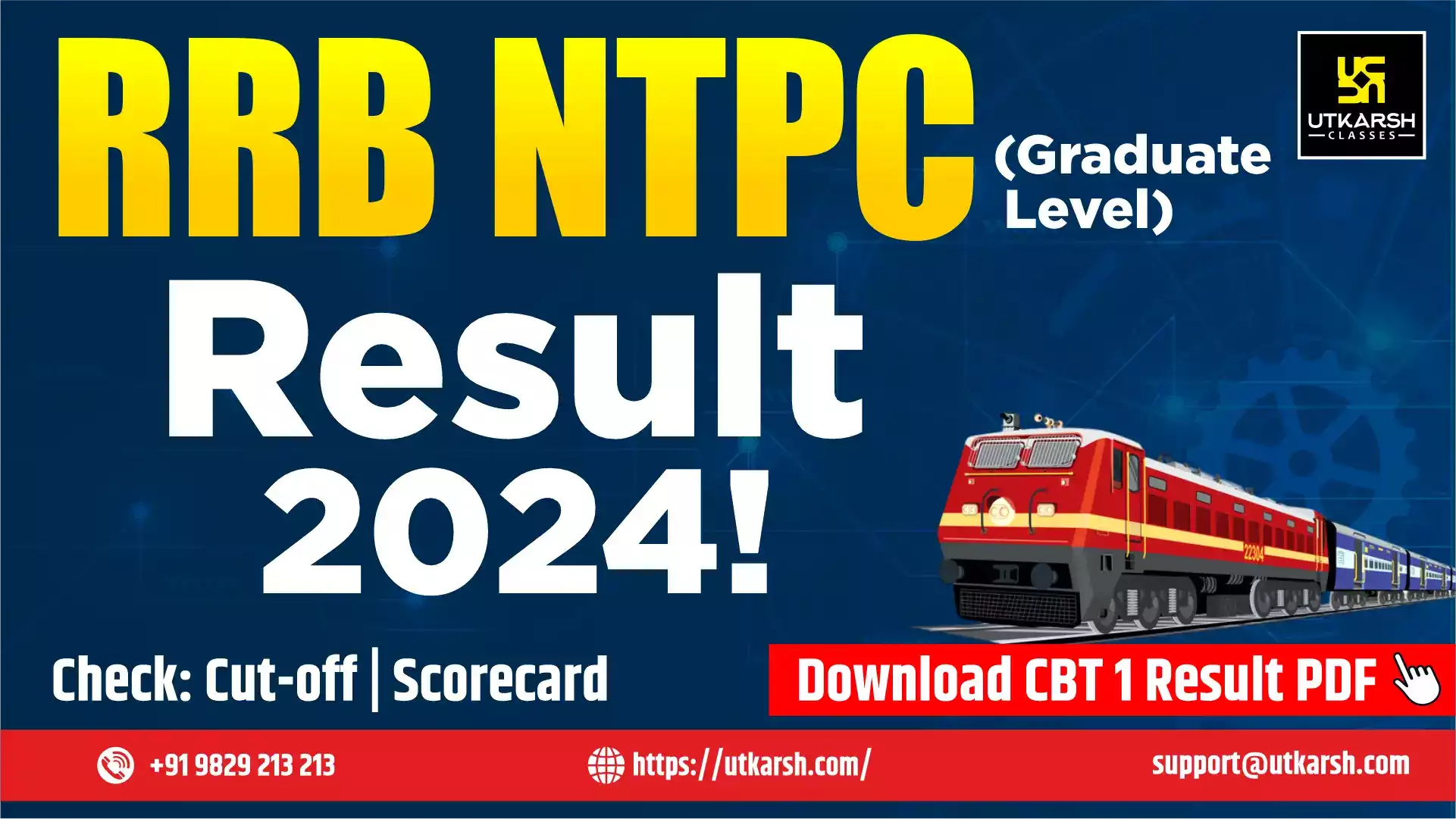 RRB NTPC Graduate Level Result 2024 - Download CBT 1 Result PDF