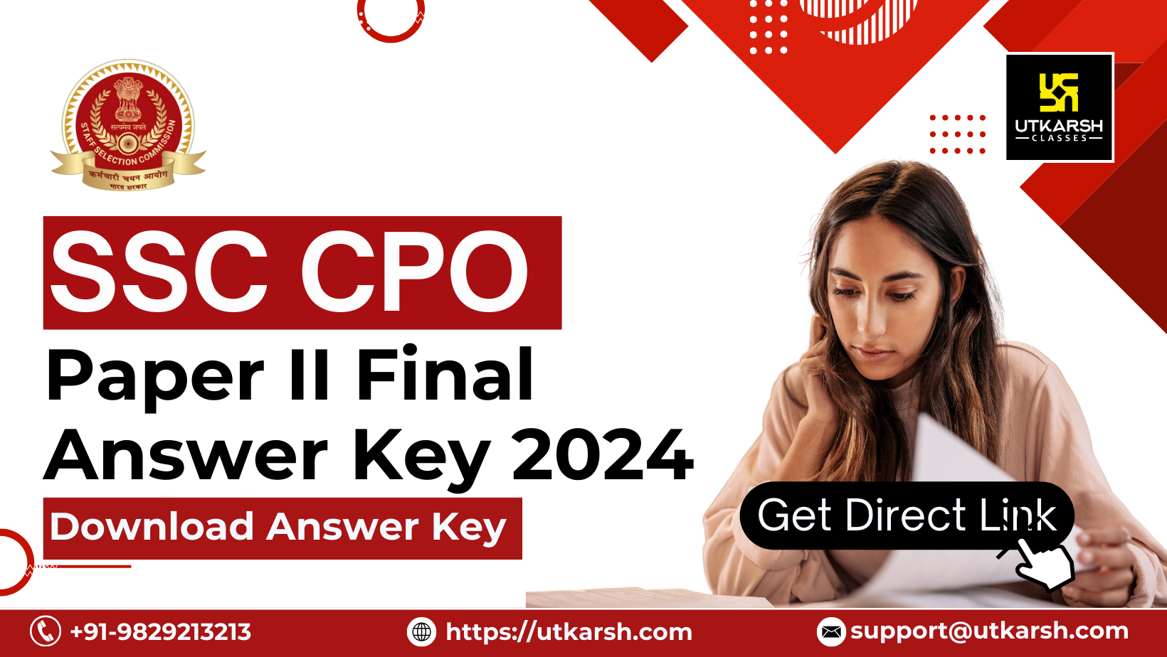 SSC CPO Final Answer Key 2024 (Out) For Paper 2: Download Now