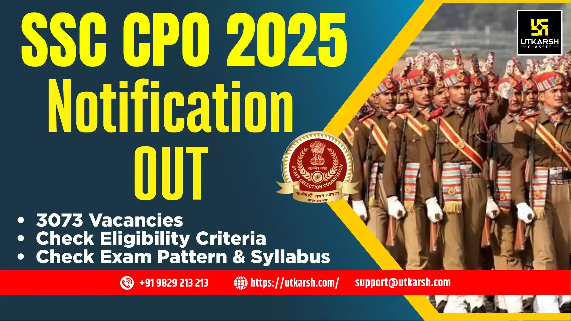SSC CPO Recruitment 2025: 3073 Vacancies Announced