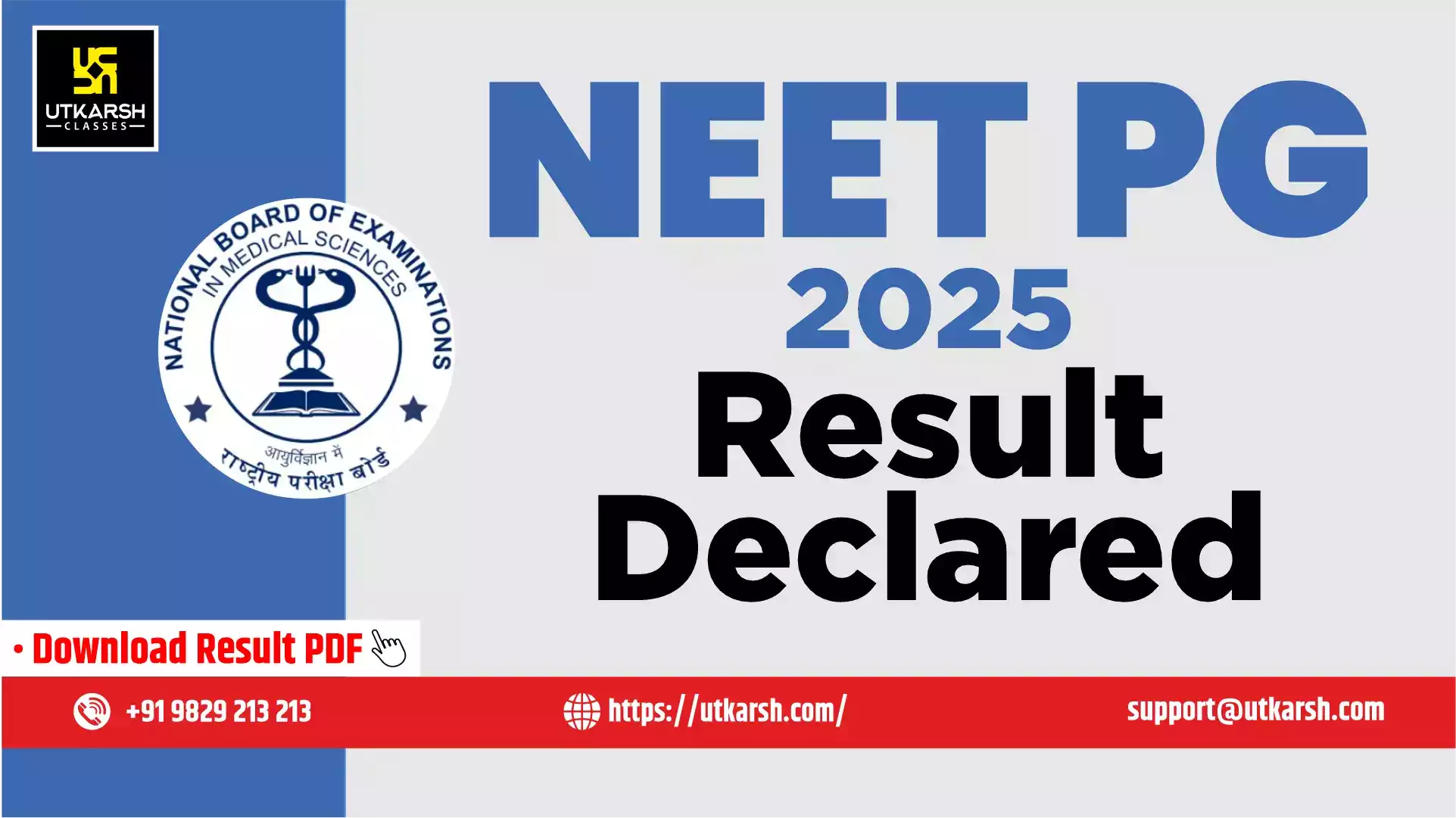 NEET PG Result 2025 Declared by NBEMS - Check Cut-Off & Download PDF