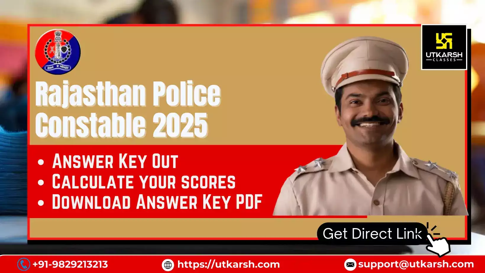 Raj. Police Constable Answer Key 2025 (OUT): Raise Your Objections