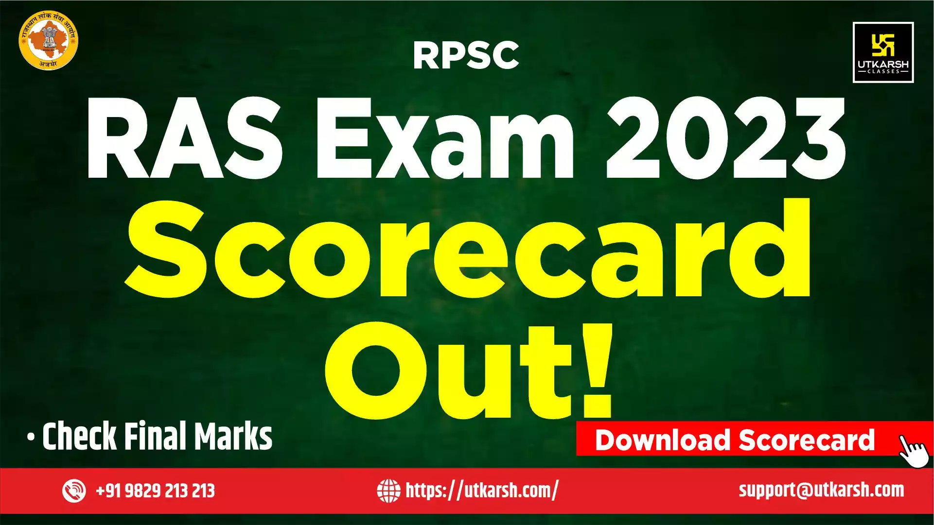 RPSC RAS Scorecard 2023 (Out): Check Final RAS Marks Now