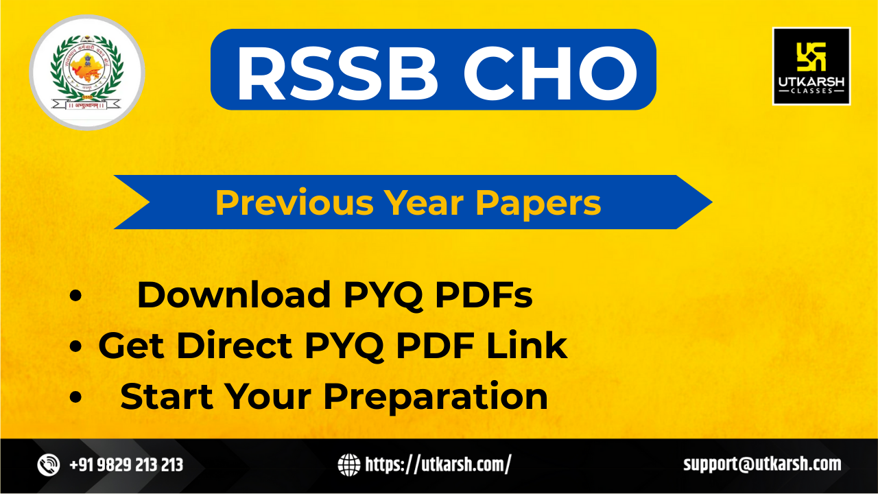 Rajasthan NHM CHO Previous Year Papers: Download RSSB CHO PYQ PDFs