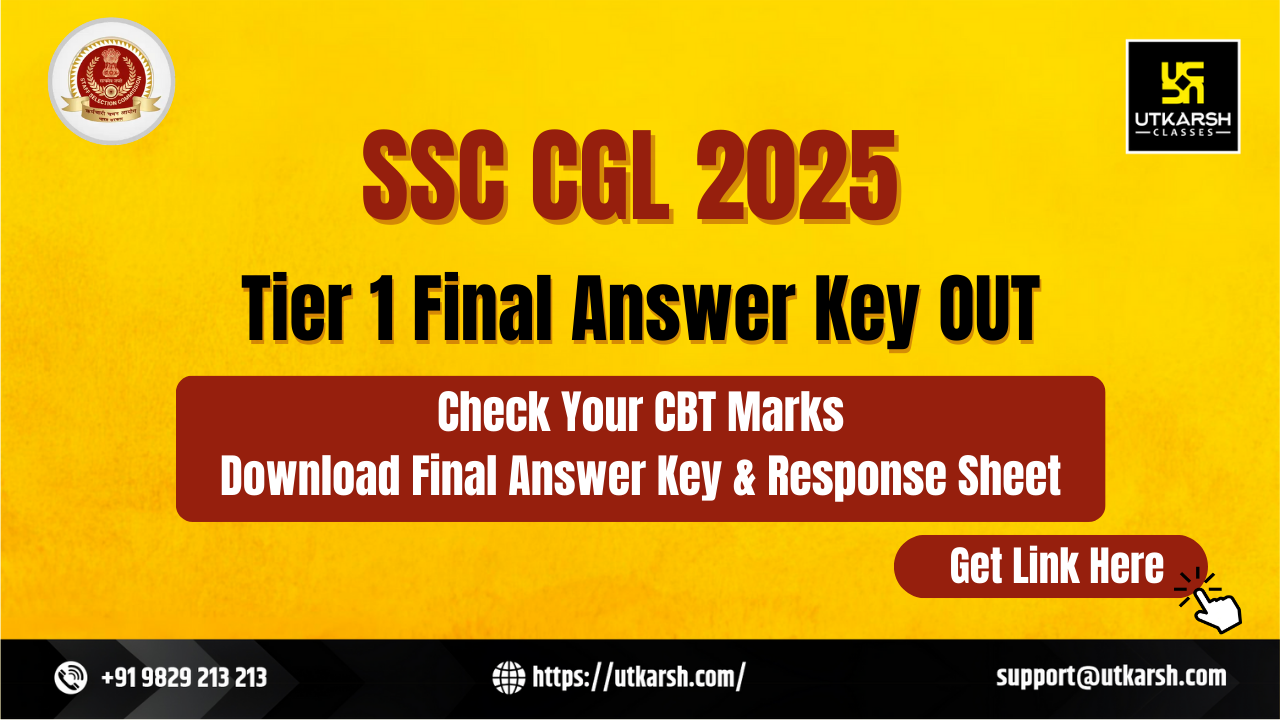 SSC CGL Tier 1 Final Answer Key 2025 Out: Download Tier 1 Response Sheet