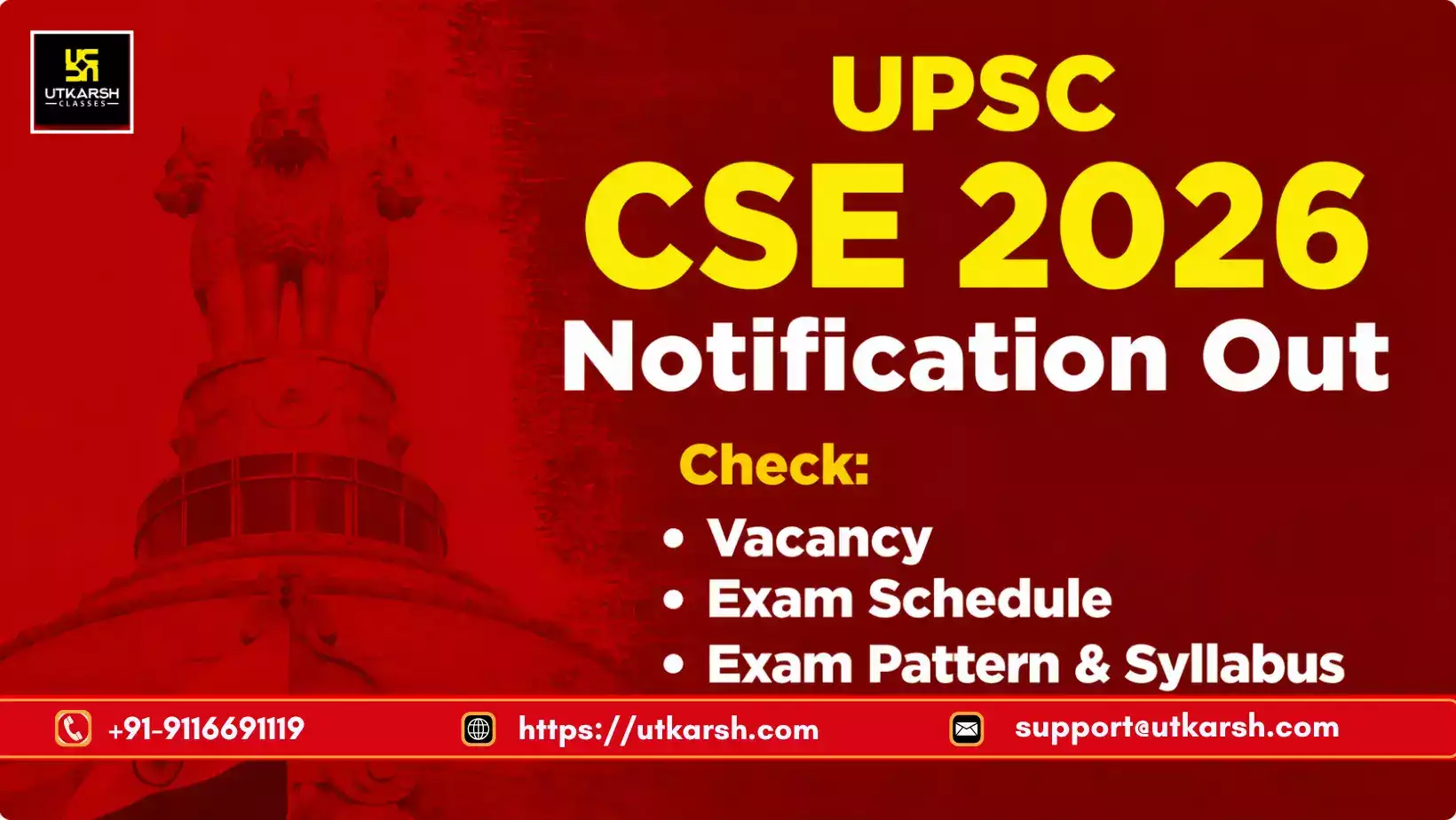 UPSC CSE Notification 2026: Check UPSC IAS Prelims Schedule & Syllabus