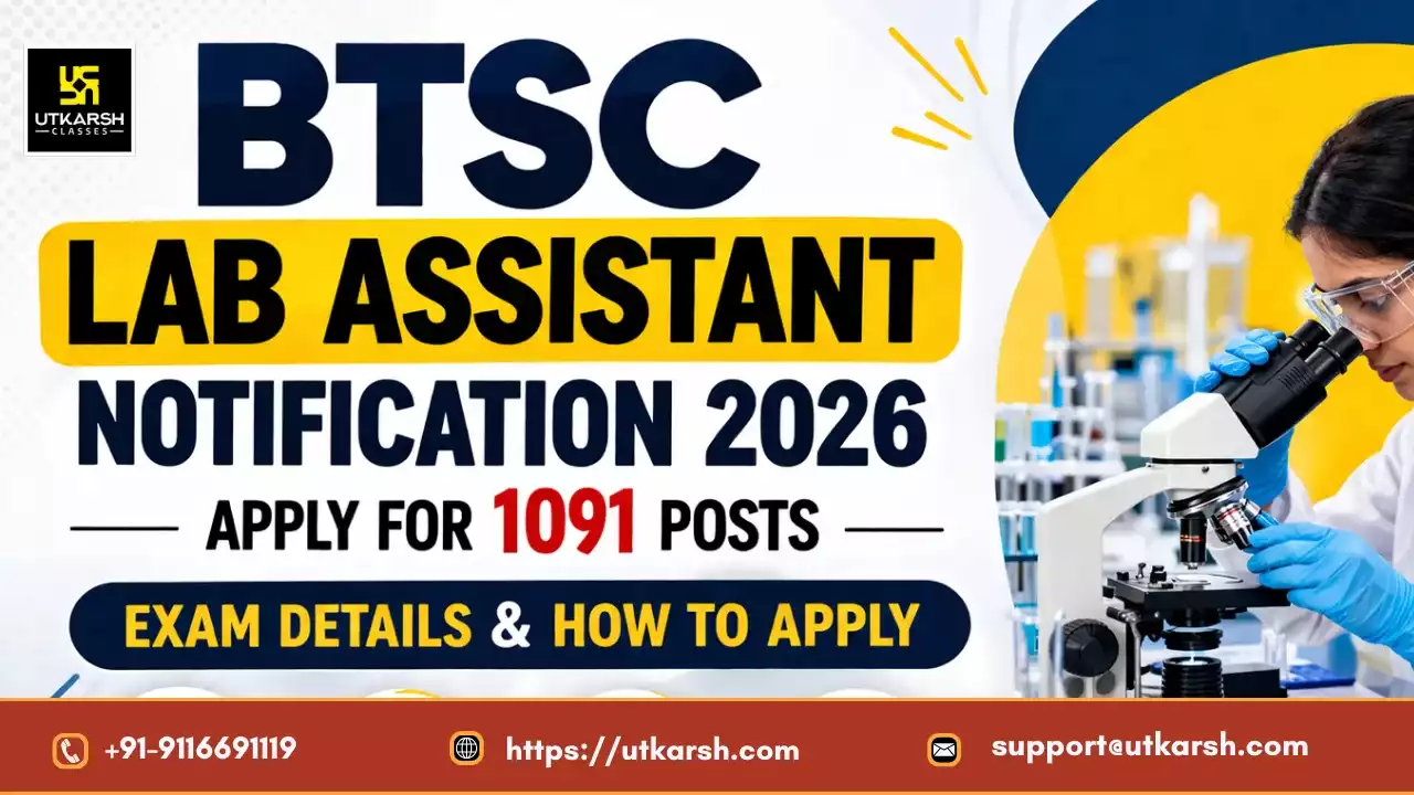 BTSC Lab Assistant Notification 2026: Exam Details & Apply For 1019 Posts