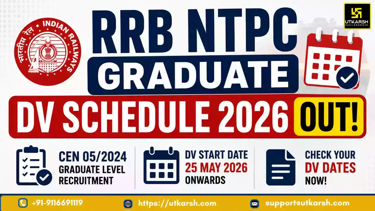 आरआरबी एनटीपीसी स्नातक स्तर डीवी शेड्यूल 2026 जारी: CEN 05/2024 डीवी तिथियां देखें