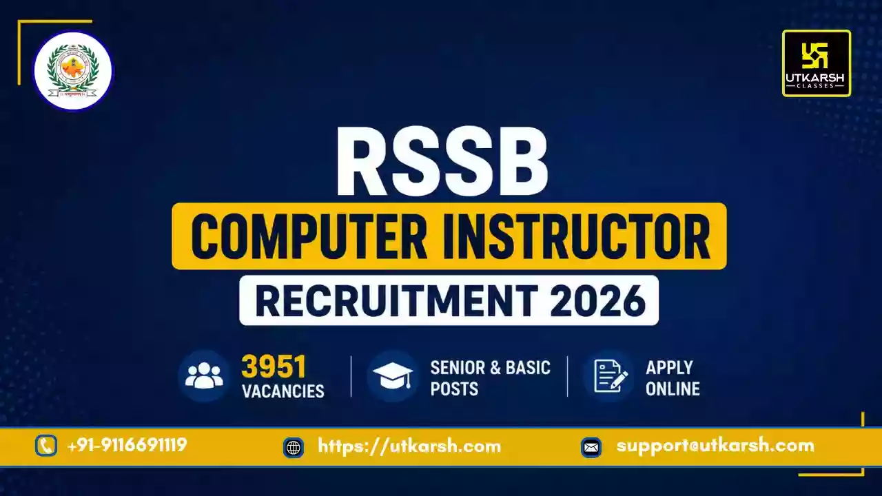 आरएसएसबी कंप्यूटर अनुदेशक भर्ती 2026: 3951 रिक्तियां घोषित; ऑनलाइन आवेदन करें!