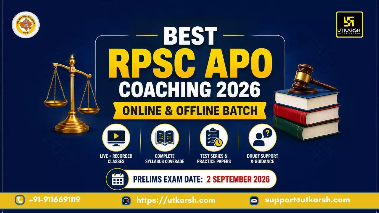 RPSC APO Coaching 2026: Online & Offline Batch by Utkarsh Classes