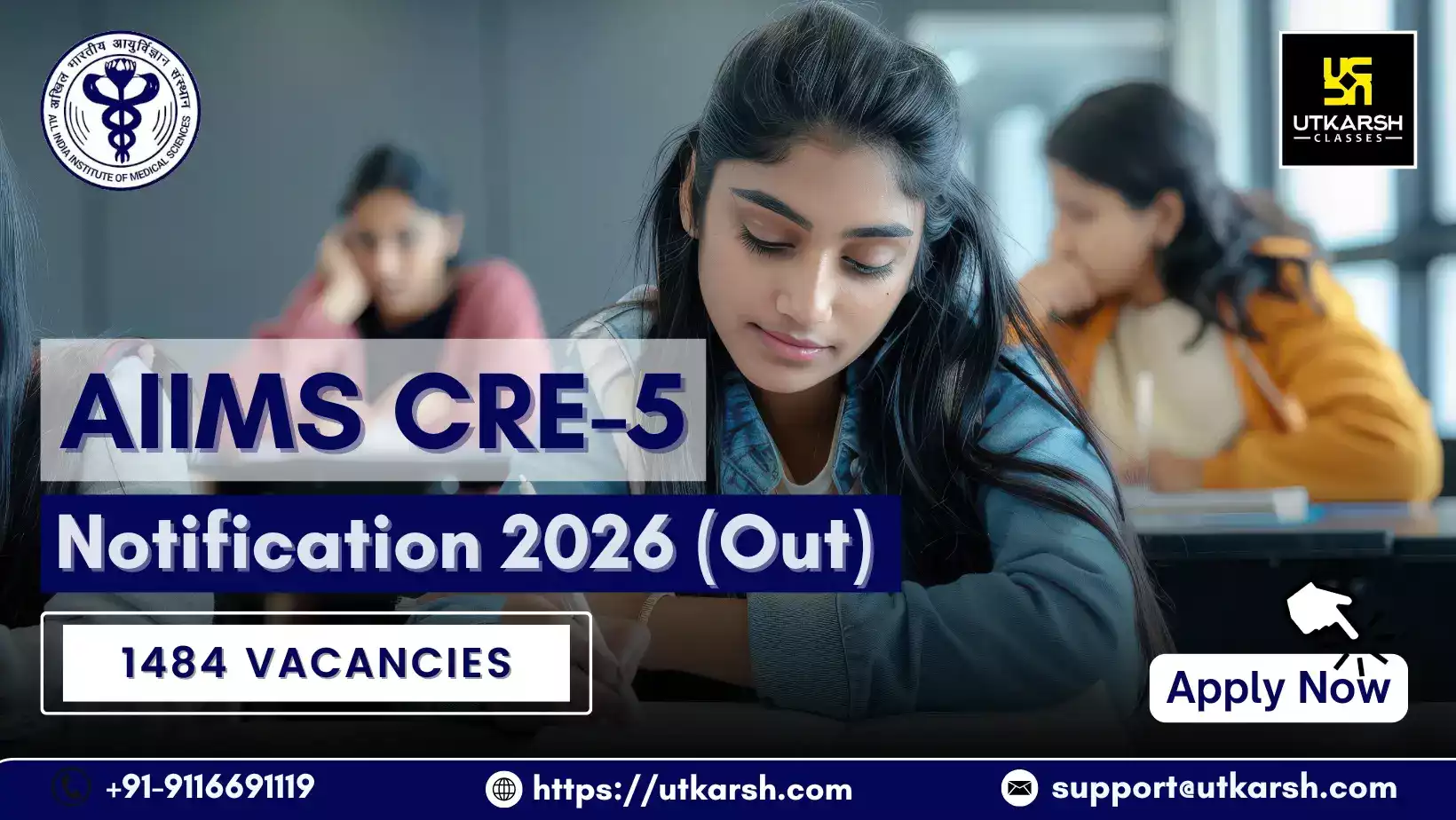 AIIMS CRE 5 Recruitment 2026 Notification OUT for 1484 Posts, Apply Online Till 3 July