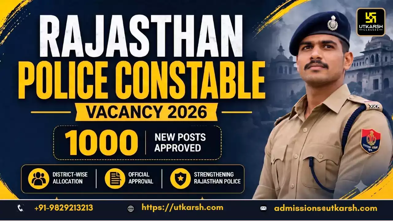 Rajasthan Police Constable Vacancy 2026: 1000 New Posts Approved, District-Wise Allocation Details