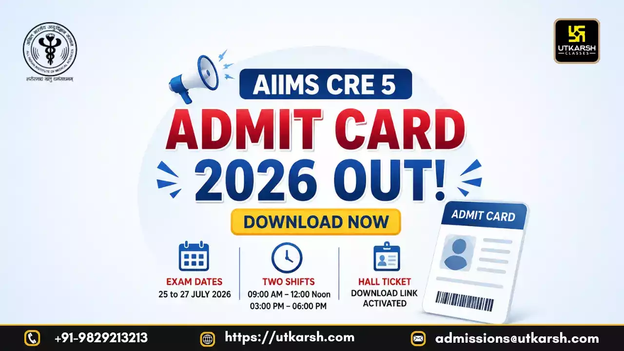 AIIMS CRE 5 Admit Card 2026 Out: Download Hall Ticket, Check Exam Date