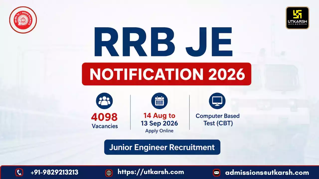 RRB JE Notification 2026 Out: Apply Online For 4098 Posts & Check Details