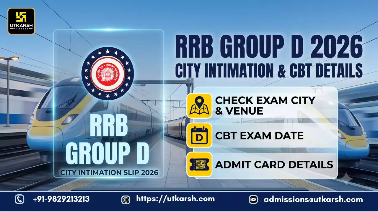 RRB Group D City Intimation Slip 2026 OUT: Check CBT Exam Date & Admit Card Details