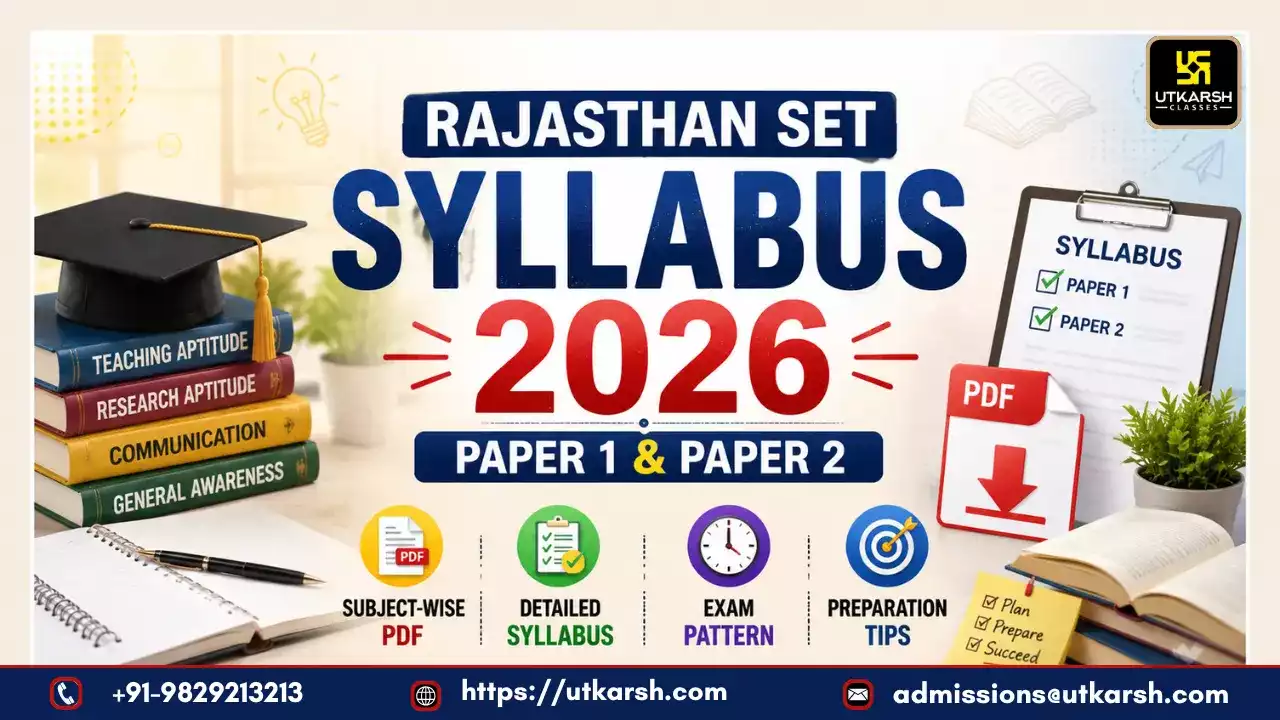 Download Rajasthan SET Syllabus 2026: Paper 1 & 2 Subject-wise PDF