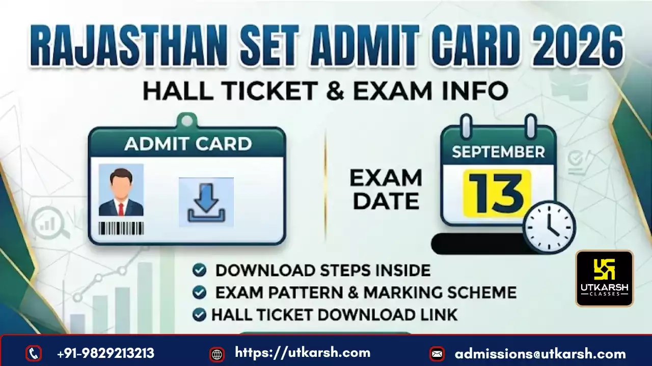 Rajasthan SET Admit Card 2026 Out: Exam Date, Hall Ticket Download Link