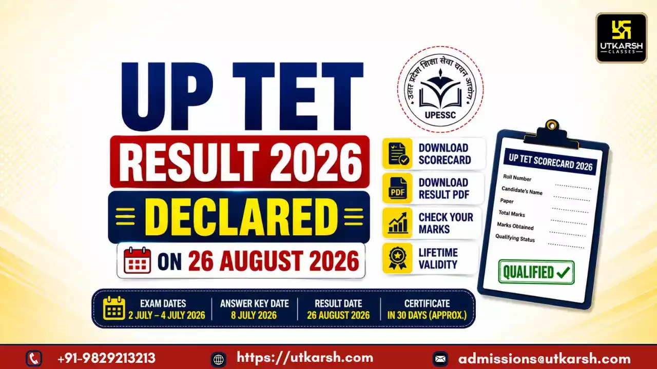 UP TET Result 2026 Declared on 26 August: Download Scorecard & Result PDF