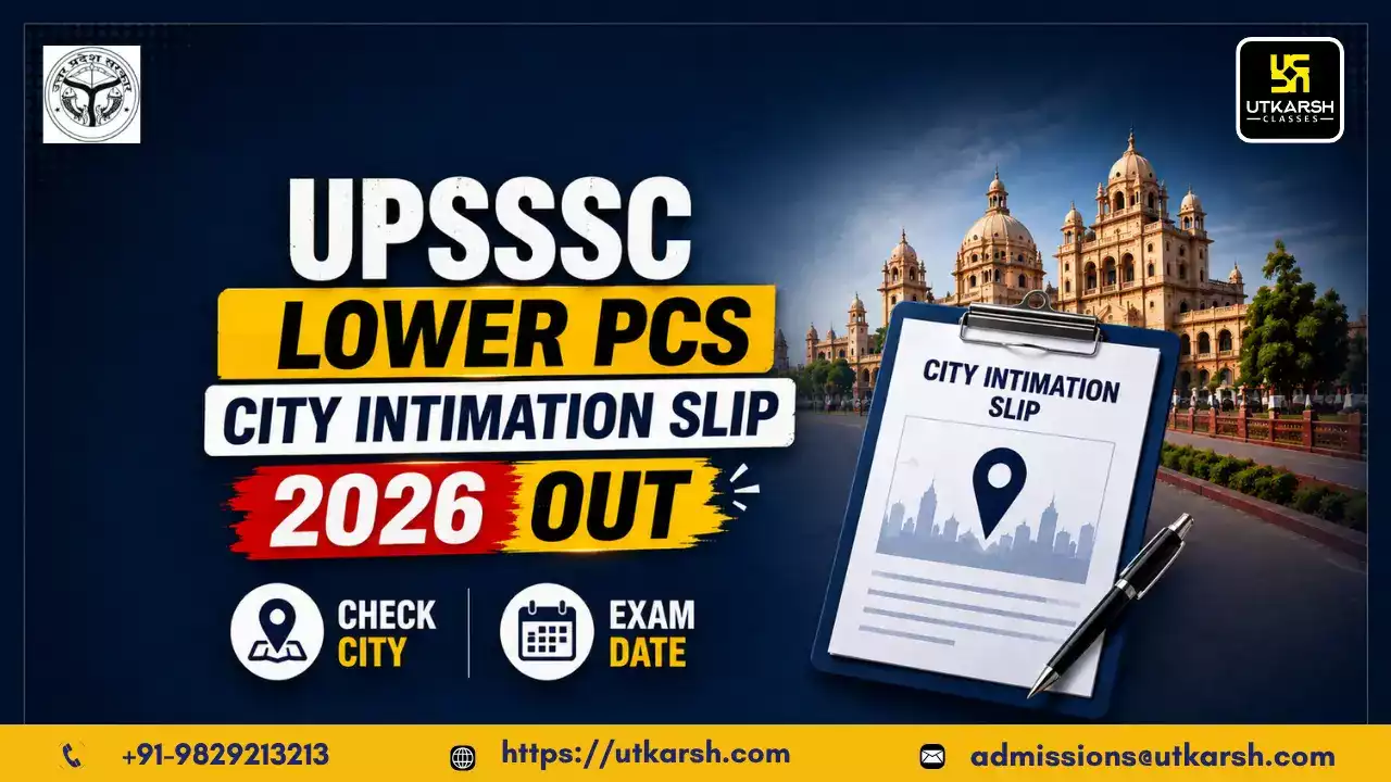 UPSSSC Lower PCS City Intimation Slip 2026 Out: Check City & Exam Date