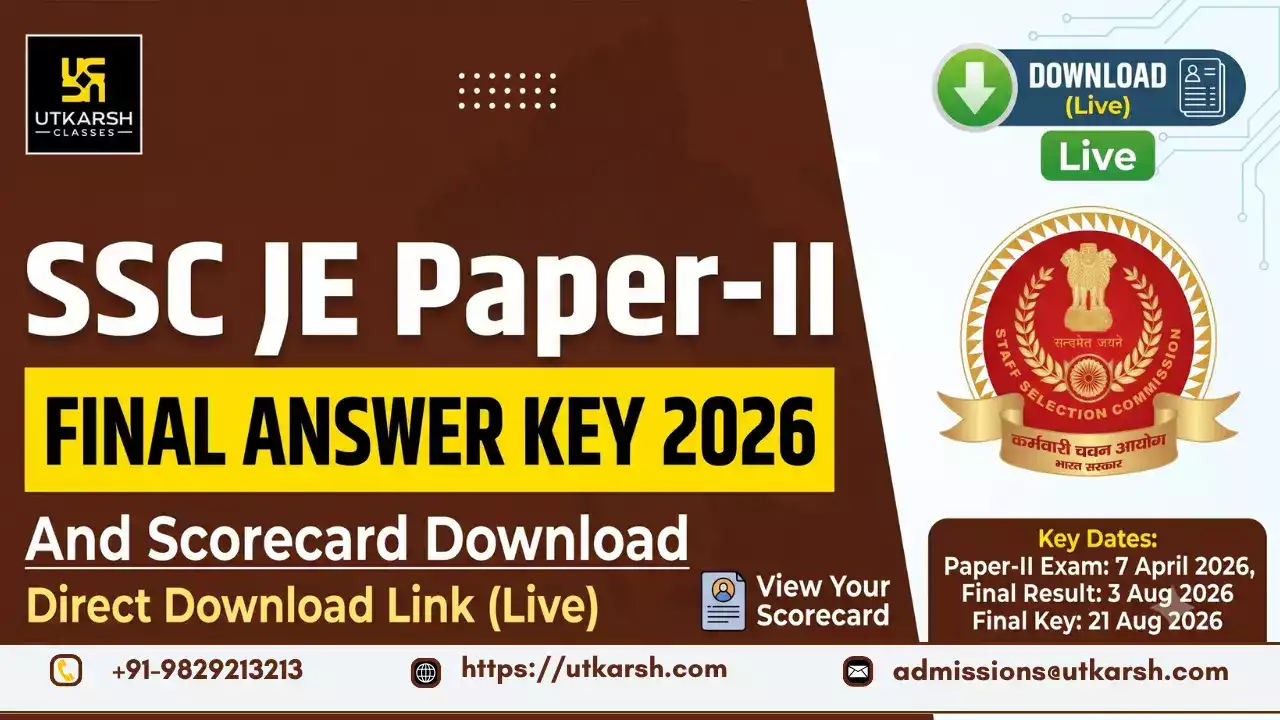 SSC JE Paper-II Final Answer Key 2026 Out: Download PDF & Check Marks Online