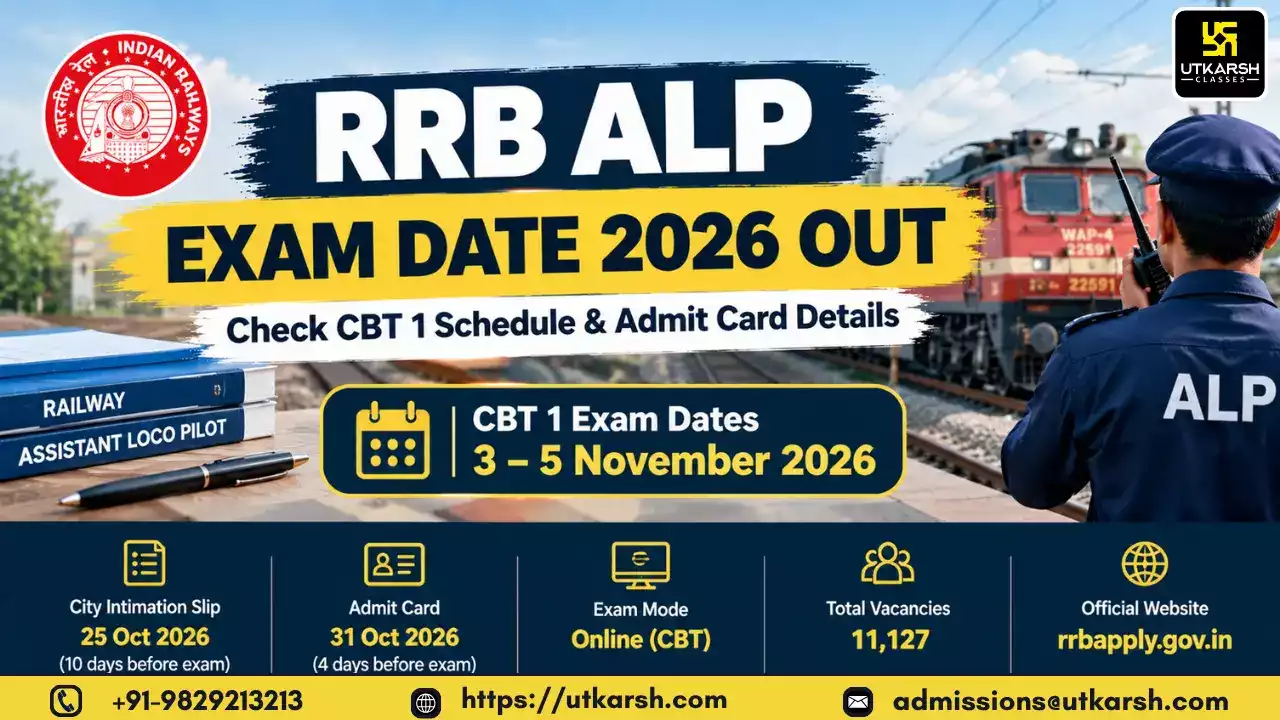 RRB ALP Exam Date 2026 OUT: Check CBT 1 Schedule & Admit Card Details