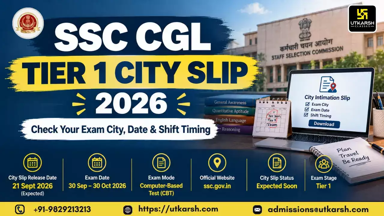 SSC CGL City Slip 2026: Check Your Tier 1 Exam City, Date, & Shift Timing