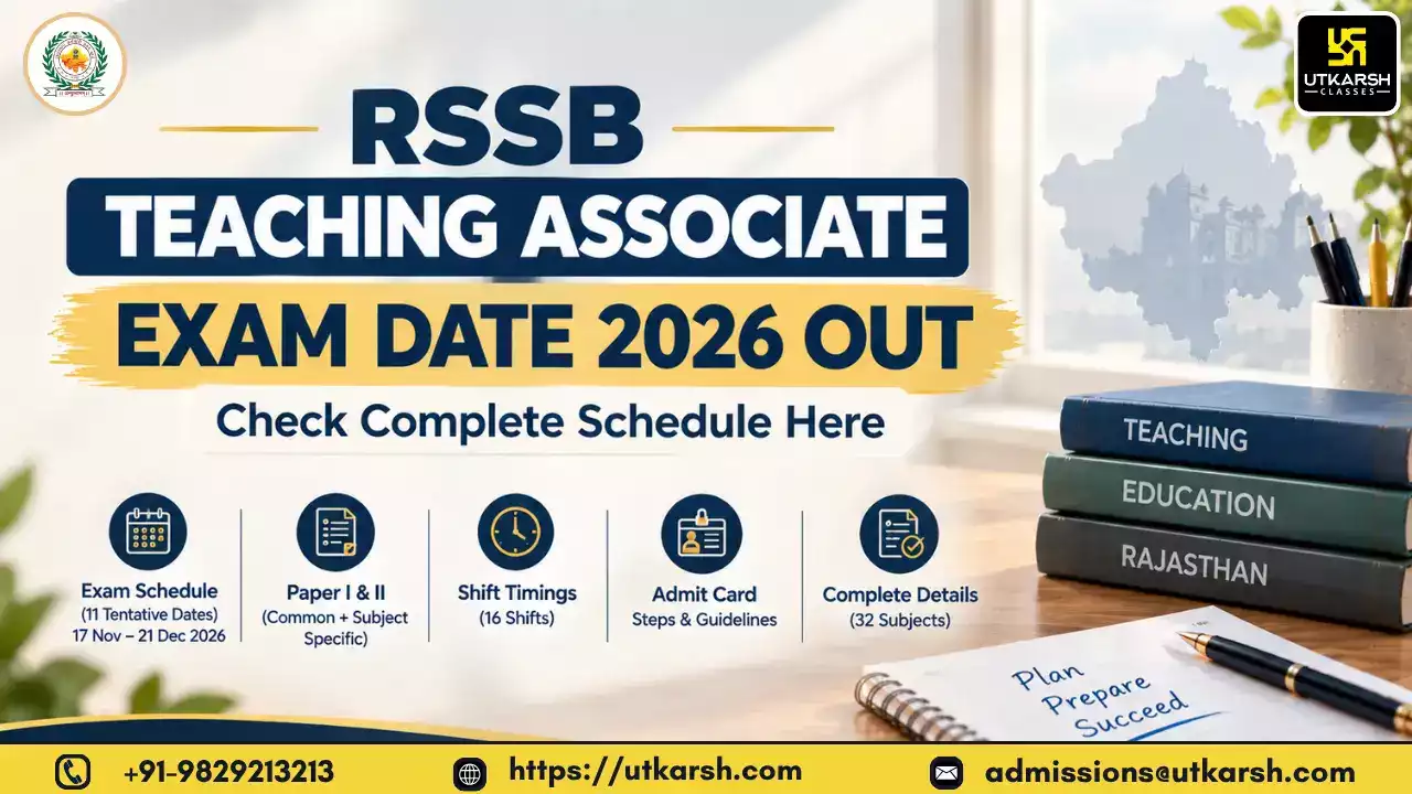 RSSB Teaching Associate Exam Date 2026 OUT: Check Complete Schedule Here