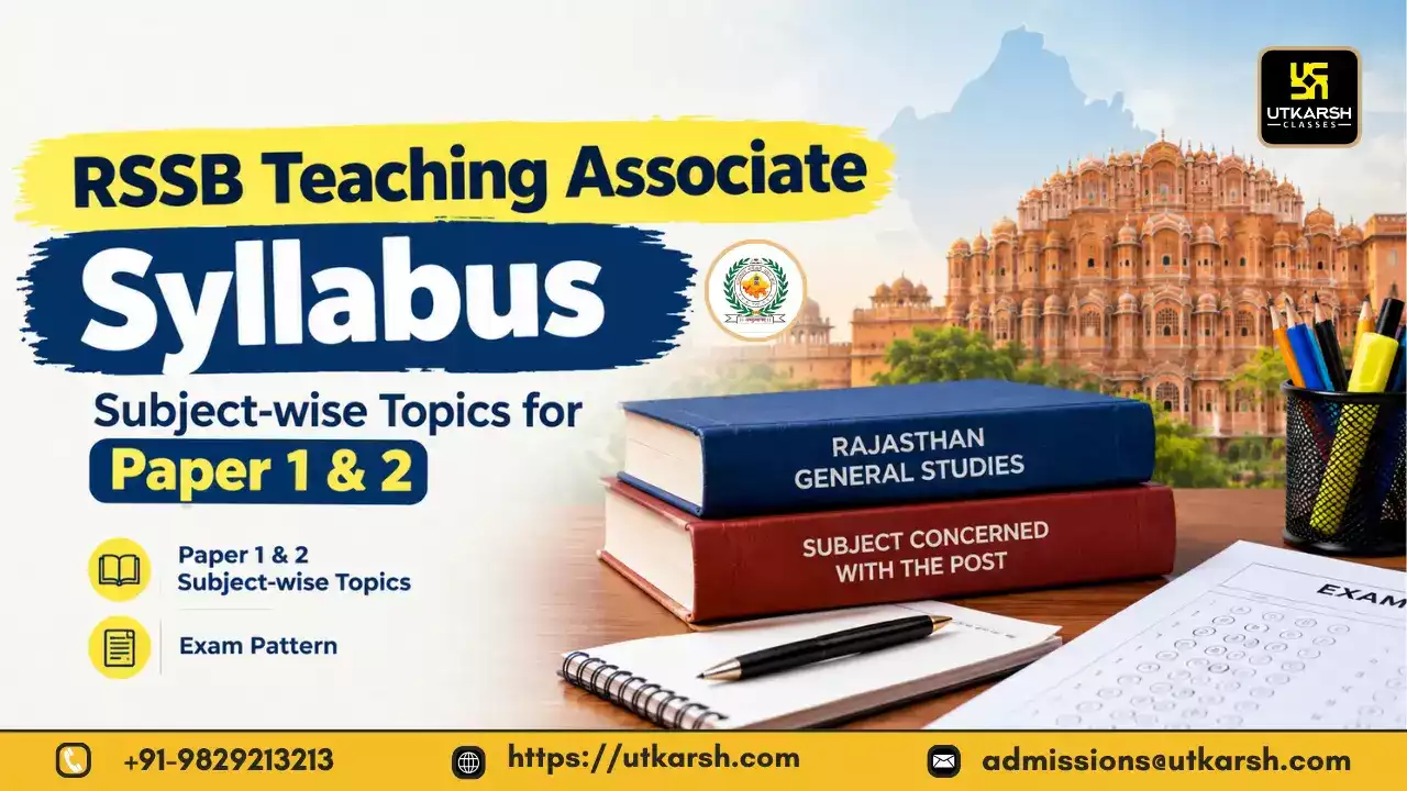 RSSB Teaching Associate Exam Syllabus: Download PDFs for Paper 1 & 2