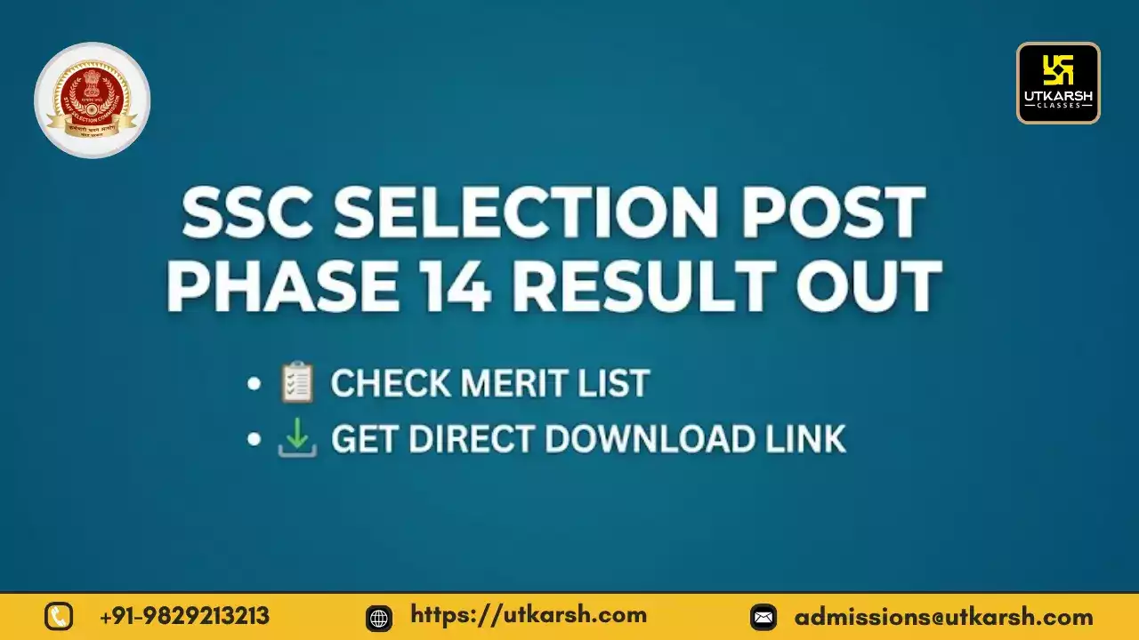 SSC Selection Post Result 2026: Download Phase 14 Merit List PDF